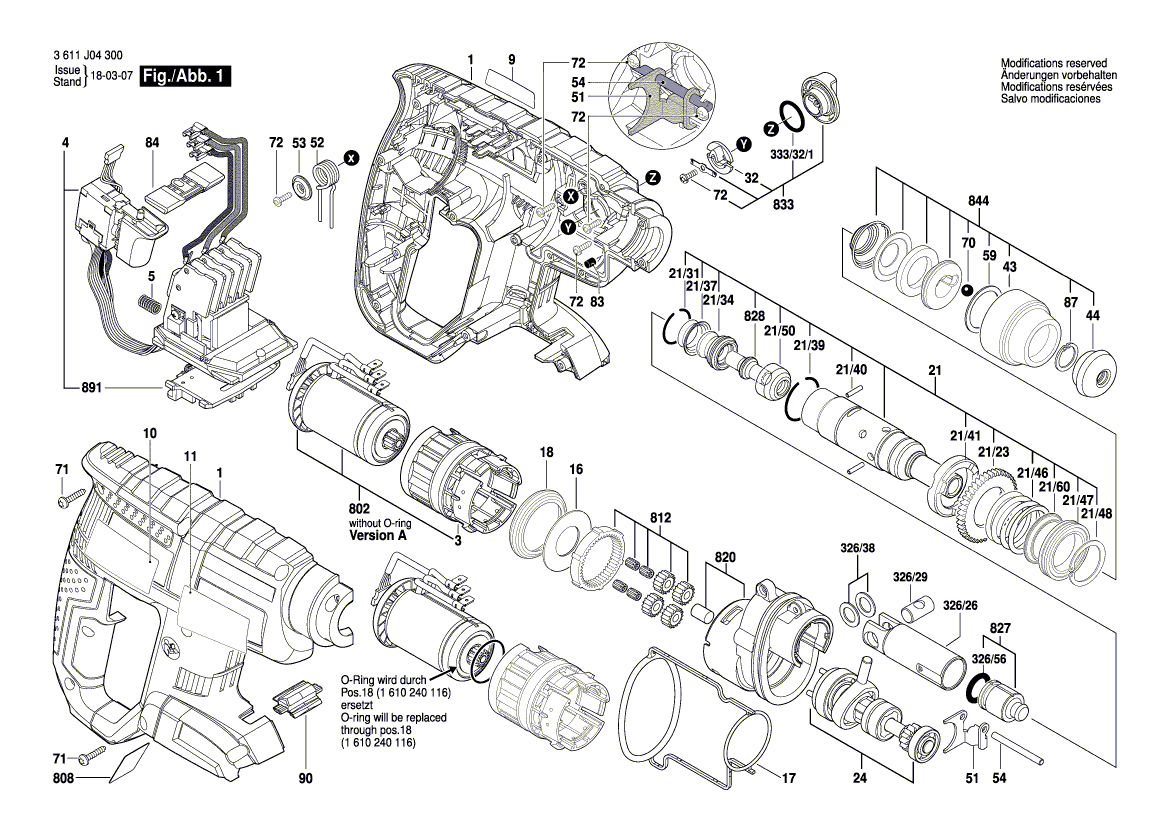 New Genuine Bosch 1617000665 Planetary Gear Train