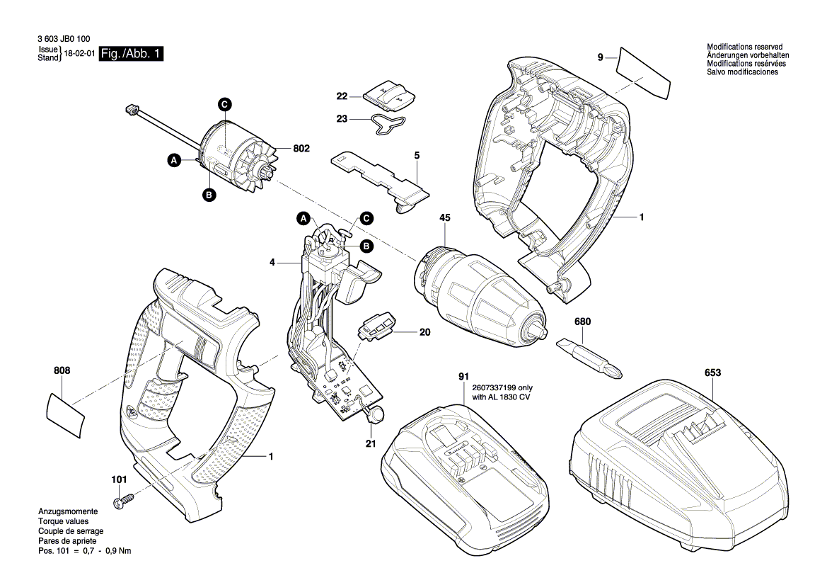 Nieuwe echte Bosch 160723359Y Electronic Module