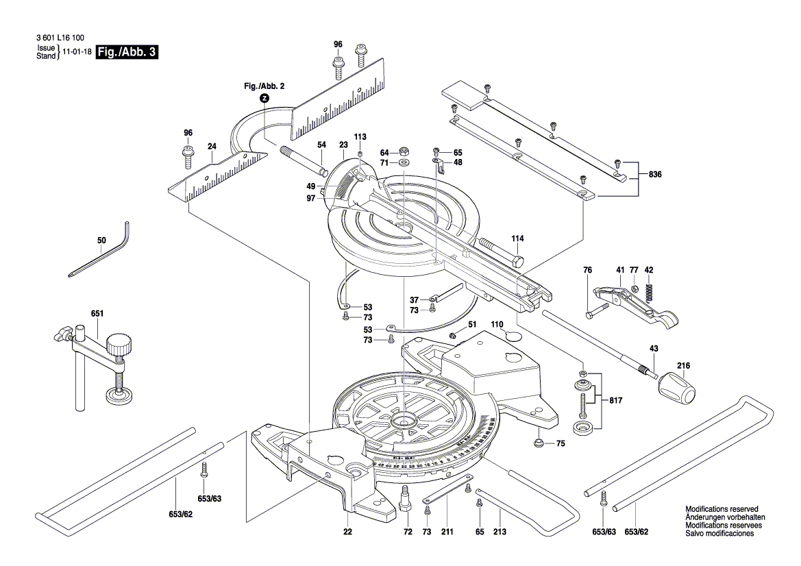 New Genuine Bosch 1619P03706 Lever