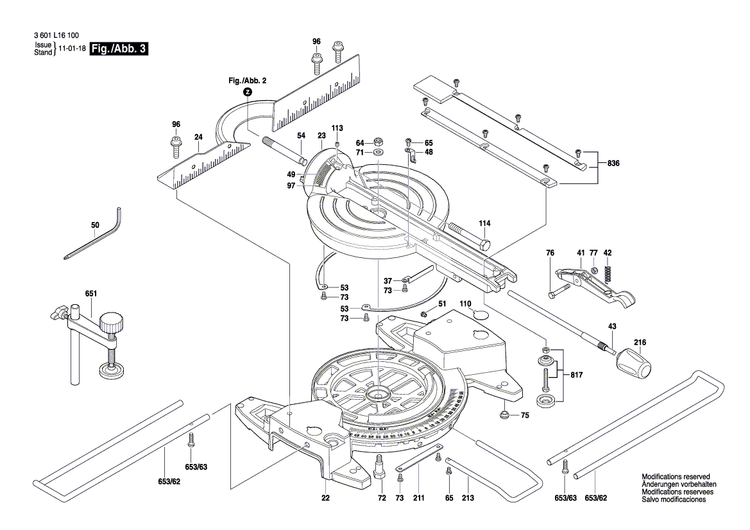 New Genuine Bosch 1619P03706 Lever