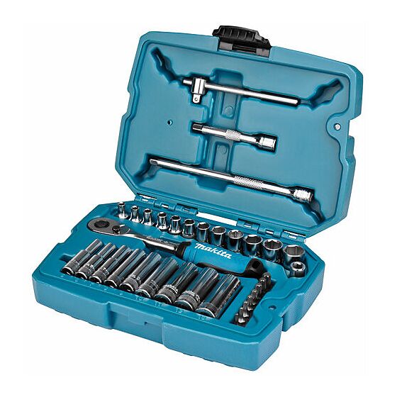 Новый подлинный Makita B-65567 Ratchet & Socket Set 34 ПК