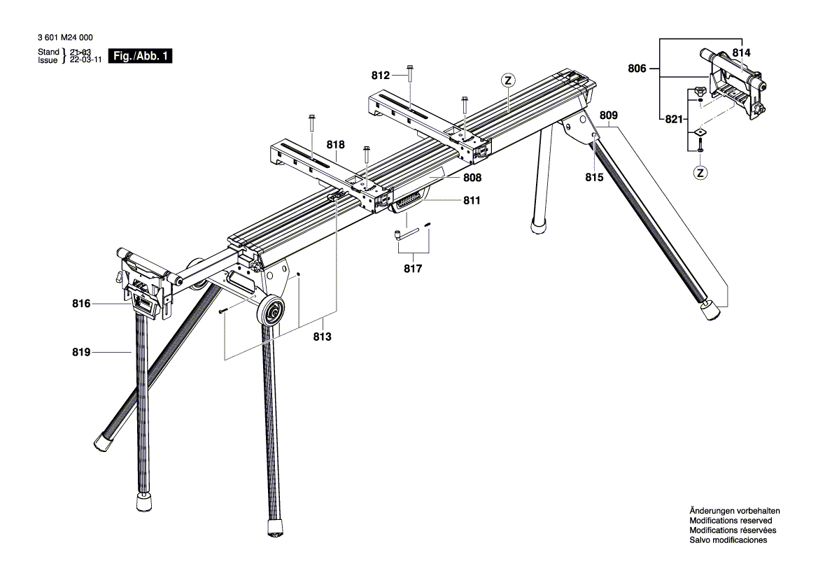 New Genuine Bosch 1609B01855 Support Pedestal