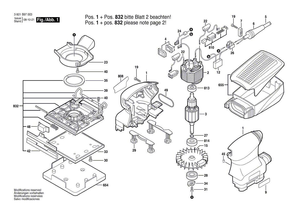 Новая подлинная пенопластовая панель Bosch 2610920631