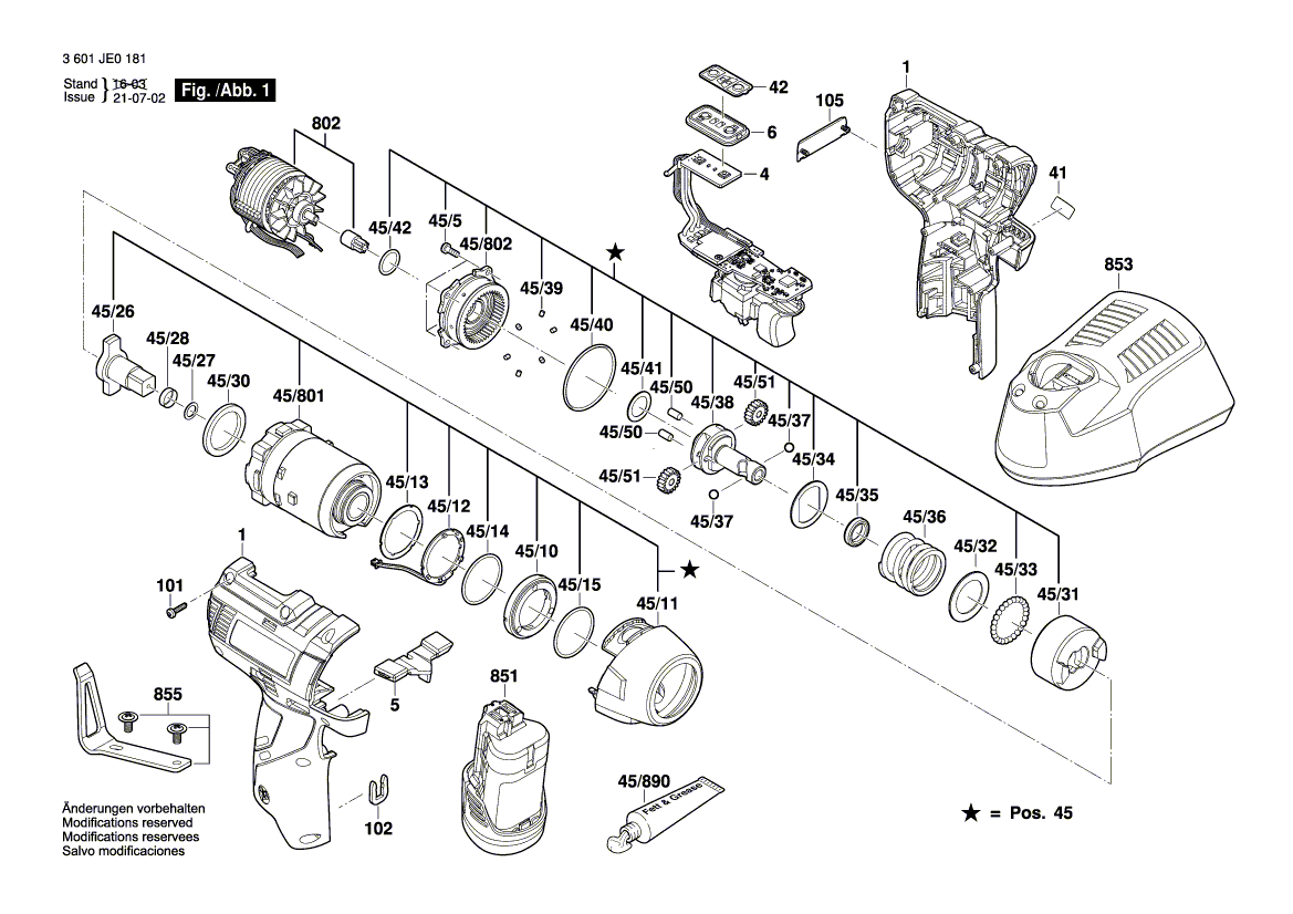 Новый подлинный Bosch 2609199661 Бесщеточный двигатель постоянного тока.