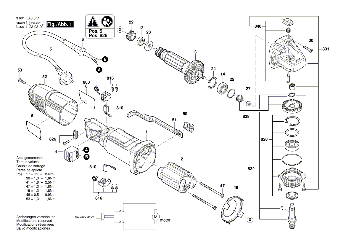 Новый подлинный вал Bosch 1619pb7377