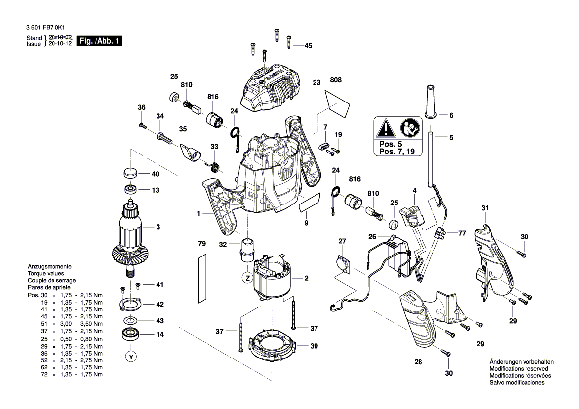 NEU EURNISCHE BOSCH 1619PB5413 -Typenschild