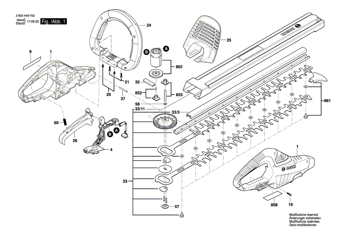 Nouvelle véritable poignée Bosch 160513215R