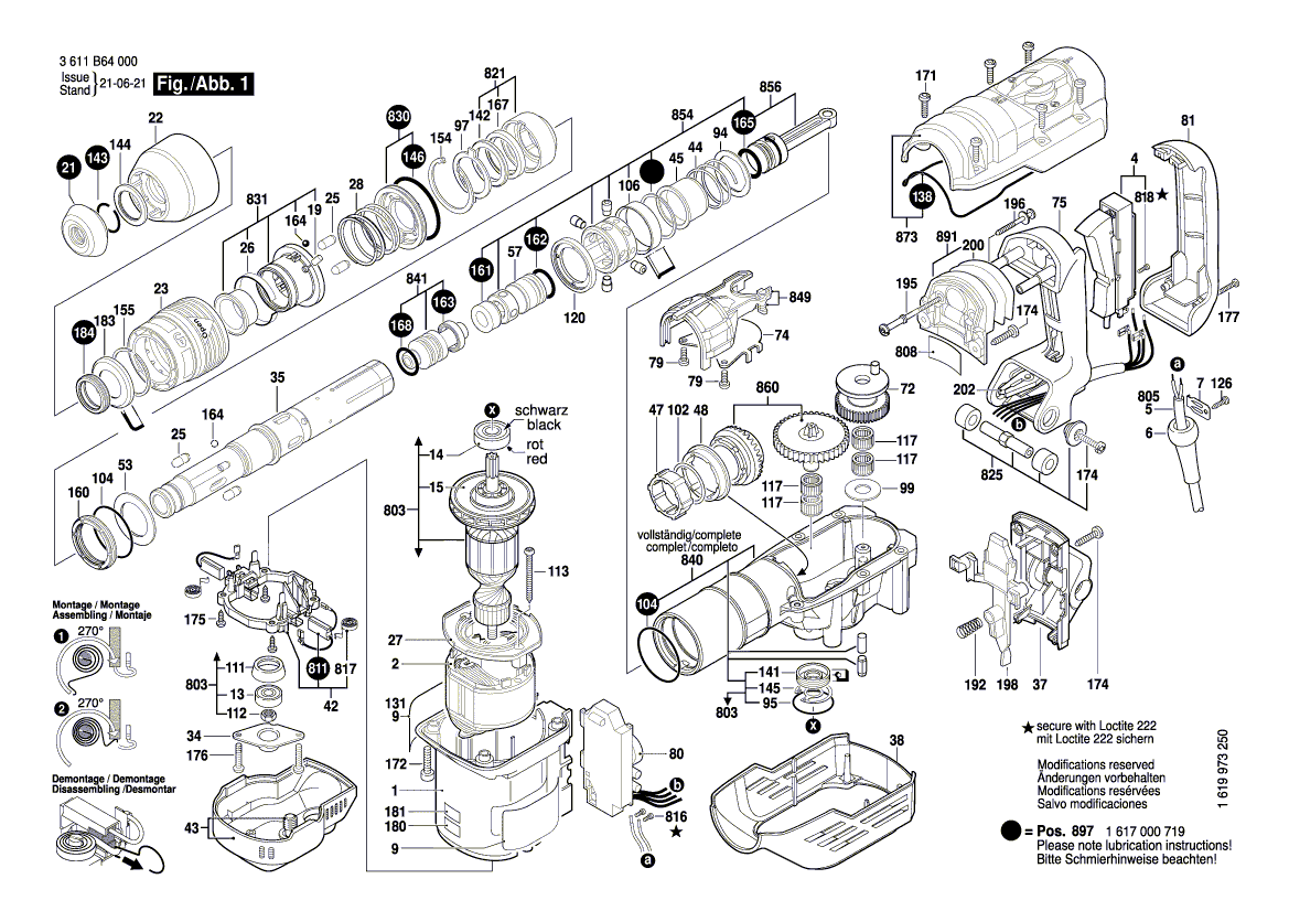 New Genuine Bosch 1617000719 Wear and Tear Part Set