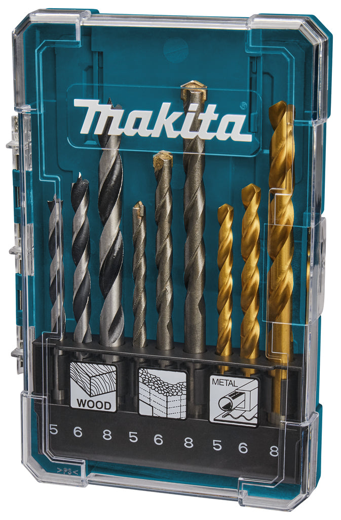 Nouveau véritable Makita D-71962 Assortiment de foret en bois 5/6/8 mm; 9 PCS