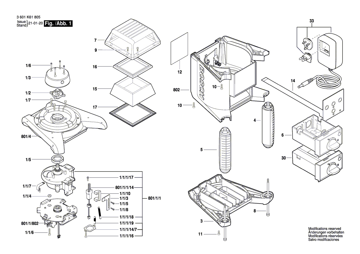 Nieuwe echte Bosch 2610A12327 Batterijbox -assemblage