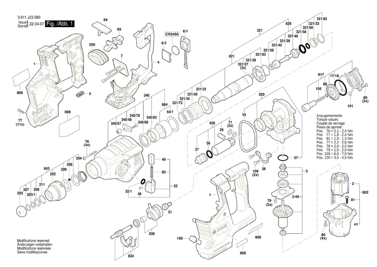 New Genuine Bosch 1619P13457 Toothed Shaft