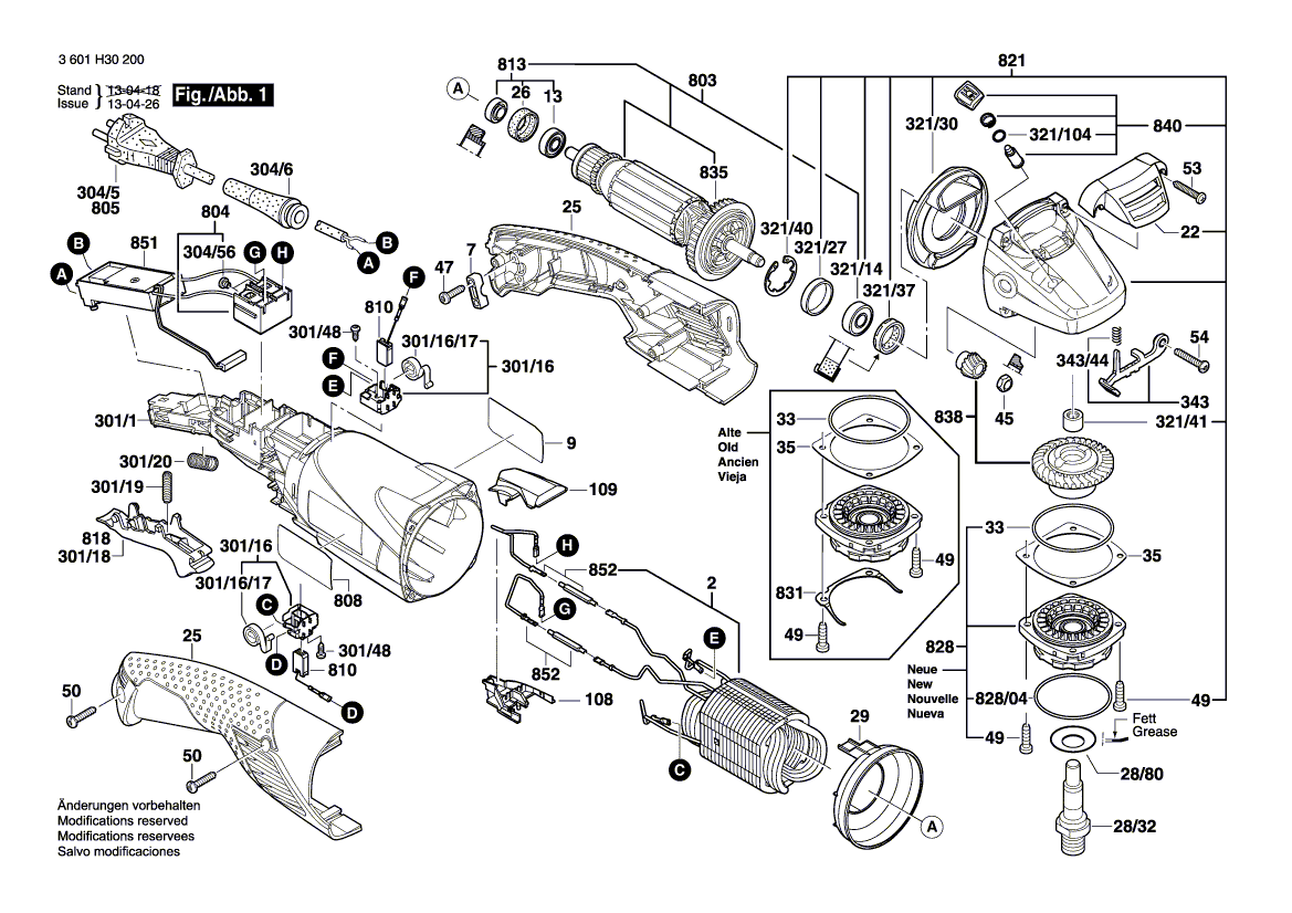 NOUVEAU véritable Bosch 1604460382 Cordon d'alimentation