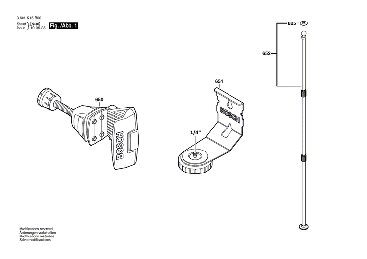 New Genuine Bosch 1619P04424 Pole Body