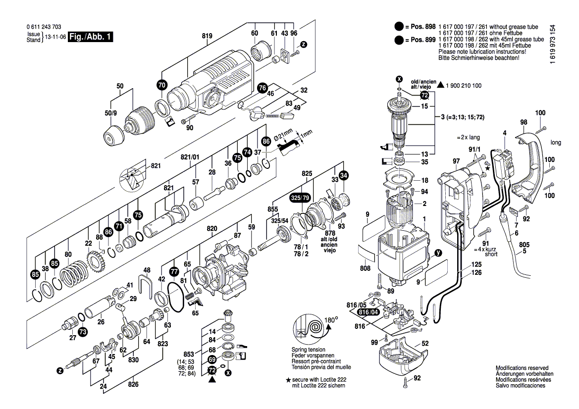 Ny ekte Bosch 1617000522 Tannskaft