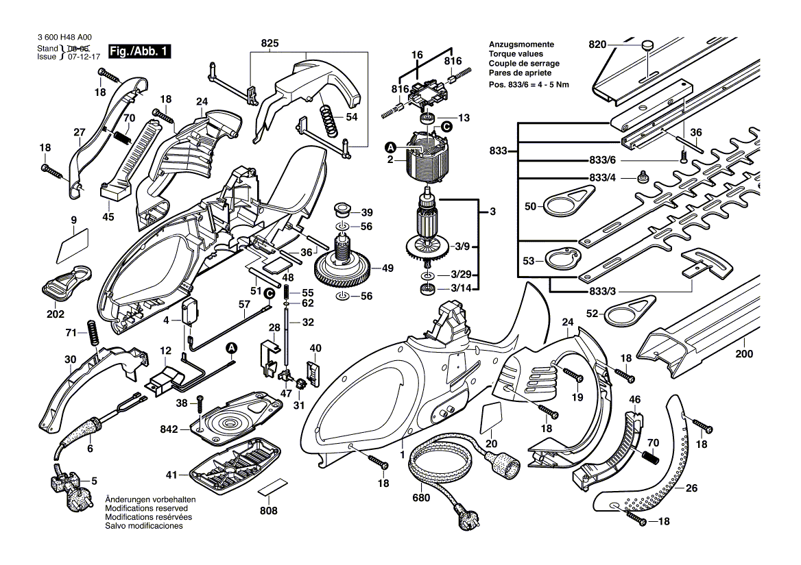 Новый подлинный Bosch 2607009915 набор ножей