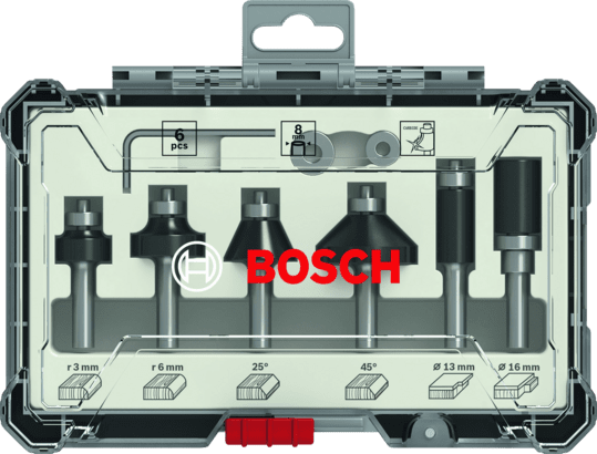 Новый подлинный Bosch 2607017470 Trim и Edging Bint Bit Bit, 6 частей для