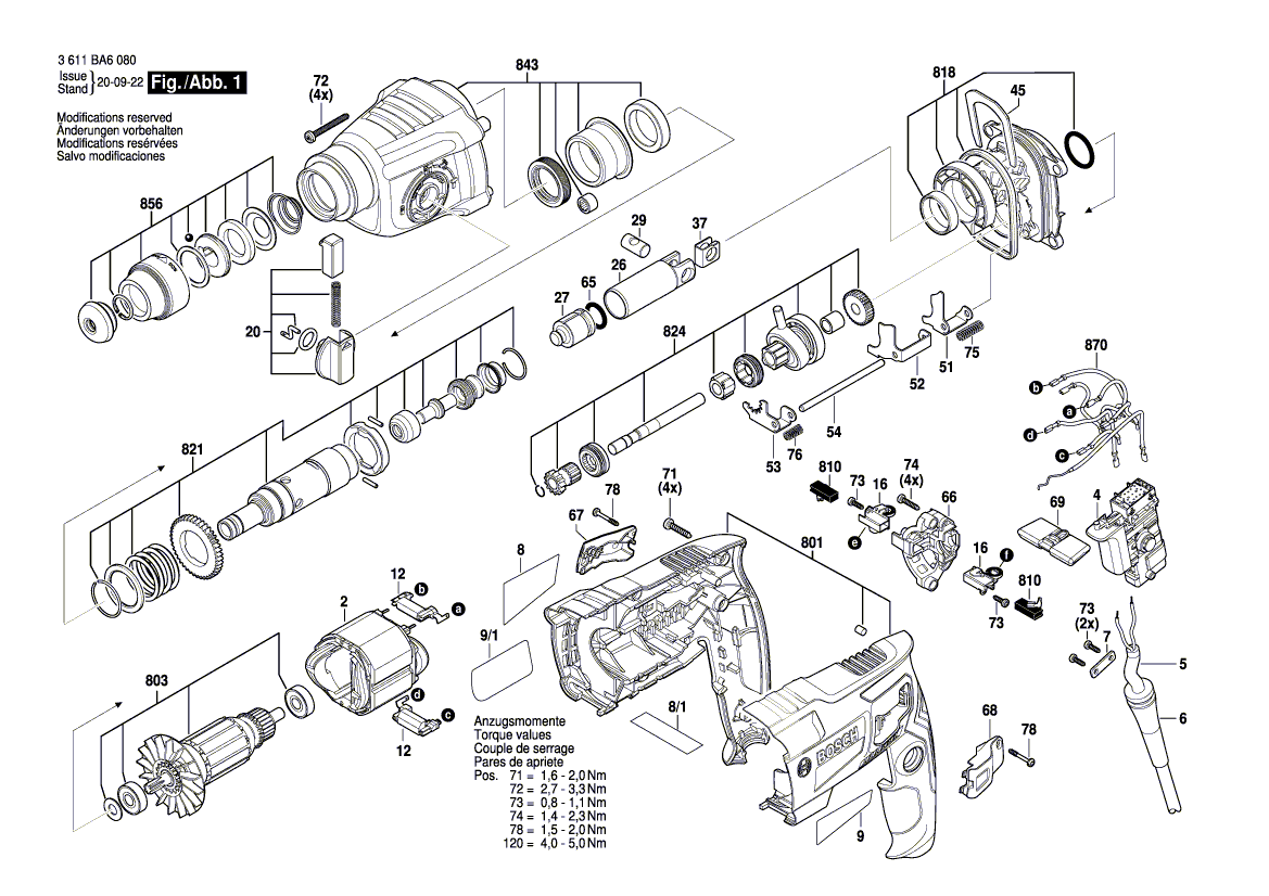 New Genuine Bosch 1619P16284 Gear Housing