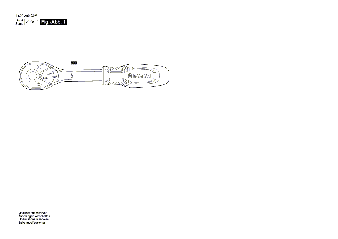 Nieuwe echte Bosch 1600A02F5J Ratchet