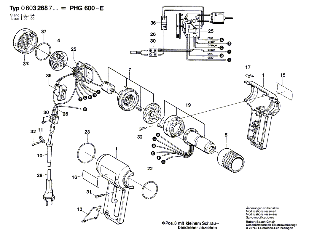 Nieuwe echte Bosch 1609201484 Beschermende buis