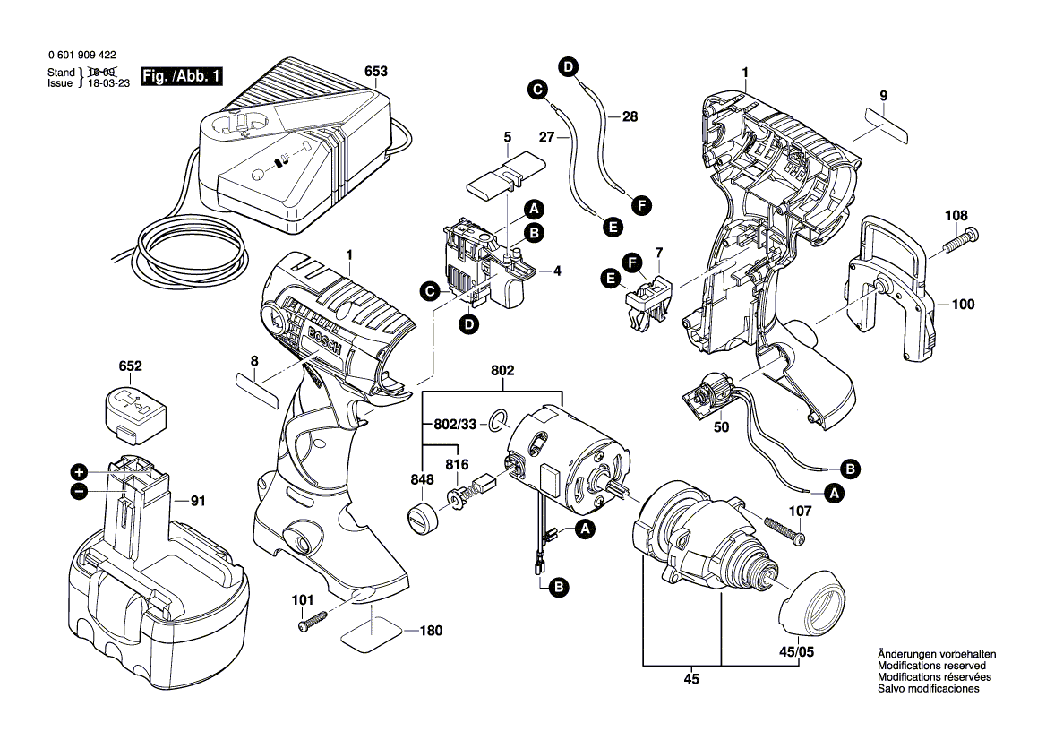 Nouveau véritable Bosch 2609130748 Plaque signalétique du fabricant