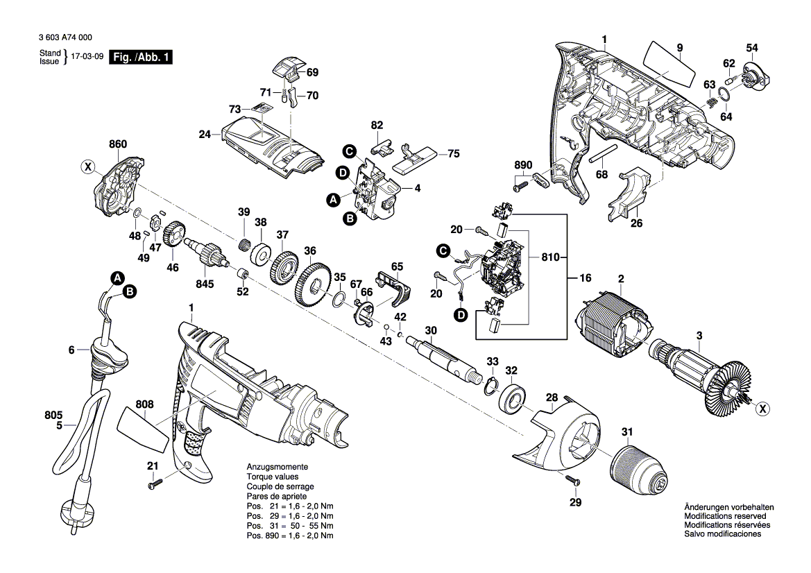 Nouveau véritable bosch 1600a00997 corps à roulettes